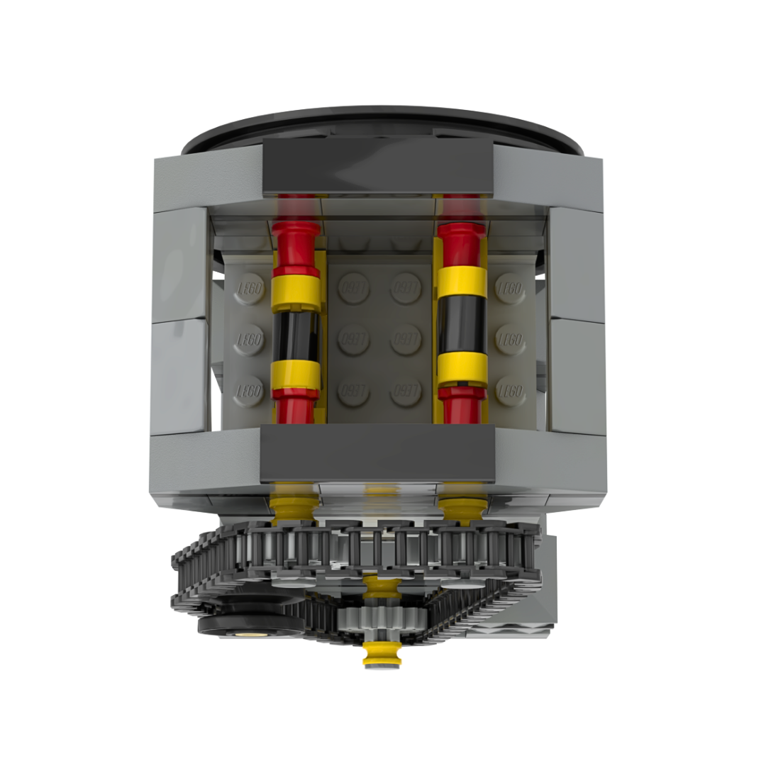 DOHC Single Cylinder Vacuum Engine